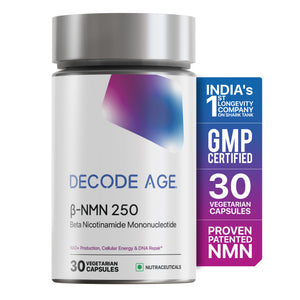 Decode Age NMN Supplement / 99.9% Pure Beta NMN / NAD+ Booster for Energy, Metabolism, Cellular Repair & Skin Health / 30 Capsules, Veg
