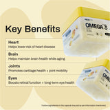 Ace Blend Outshine Omega 3 Fish Oil, (60 Softgels) -1650 Mg with 743 EPA & 528 DHA, No Fishy Burps