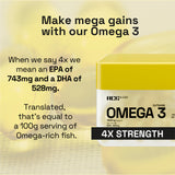 Ace Blend Outshine Omega 3 Fish Oil, (60 Softgels) -1650 Mg with 743 EPA & 528 DHA, No Fishy Burps