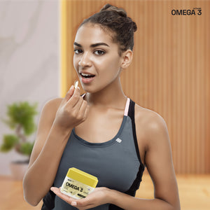 Ace Blend Outshine Omega 3 Fish Oil, (60 Softgels) -1650 Mg with 743 EPA & 528 DHA, No Fishy Burps