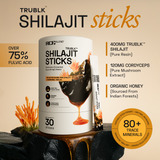 Ace Blend TRUBLK Shilajit Sticks, (30 Servings) - With Over 75% Fulvic Acid & 80+ Trace Minerals