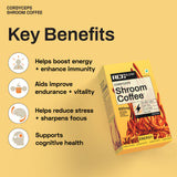 Ace Blend Cordyceps Shroom Coffee, (5 Serves) - Boosts Immunity & Energy, Instant Medium Roast Blend