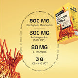 Ace Blend Cordyceps Shroom Coffee, (5 Serves) - Boosts Immunity & Energy, Instant Medium Roast Blend