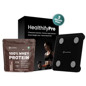 HealthifyMe 3M Healthify Pro + Smart Scale + 1Kg Protein powder